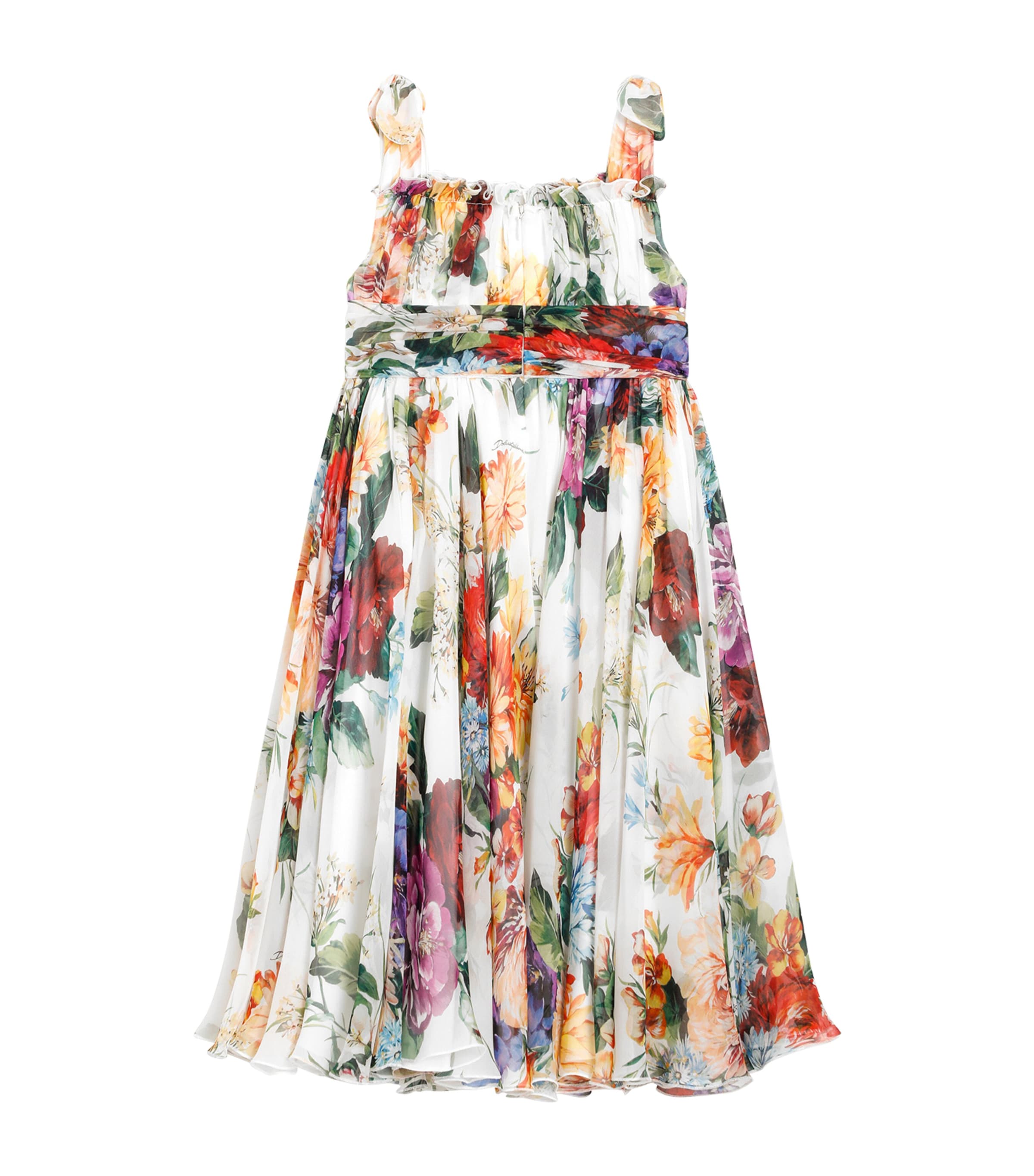 Dolce & Gabbana Kids Silk Floral Dress (8-12 Years)