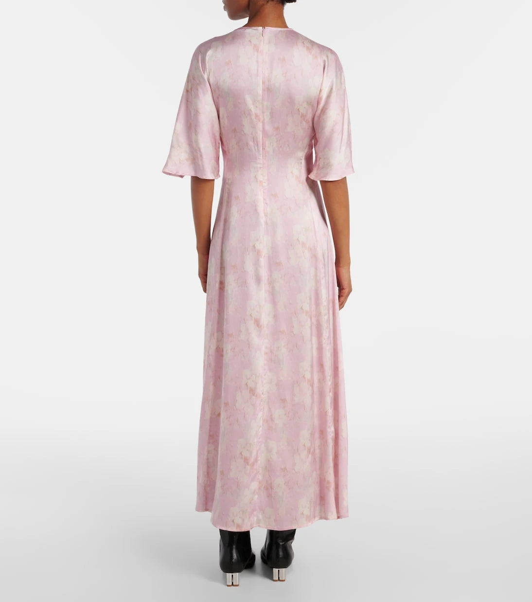 Ganni - Floral satin maxi dress