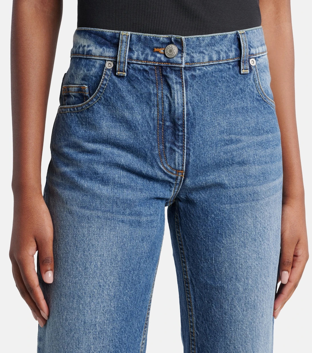 Magda Butrym - Faded capri jeans