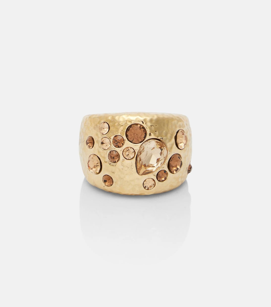 Oscar de la Renta - Scramble embellished gold-plated ring