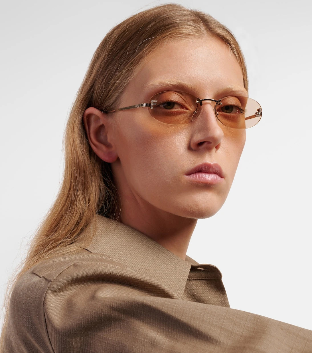 Fendi - نظارة شمسية Fendi First Crystal بيضاوية