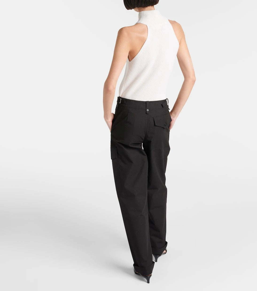 Proenza Schouler - White Label بنطلون أوكتافيا مستقيم من مزيج القطن