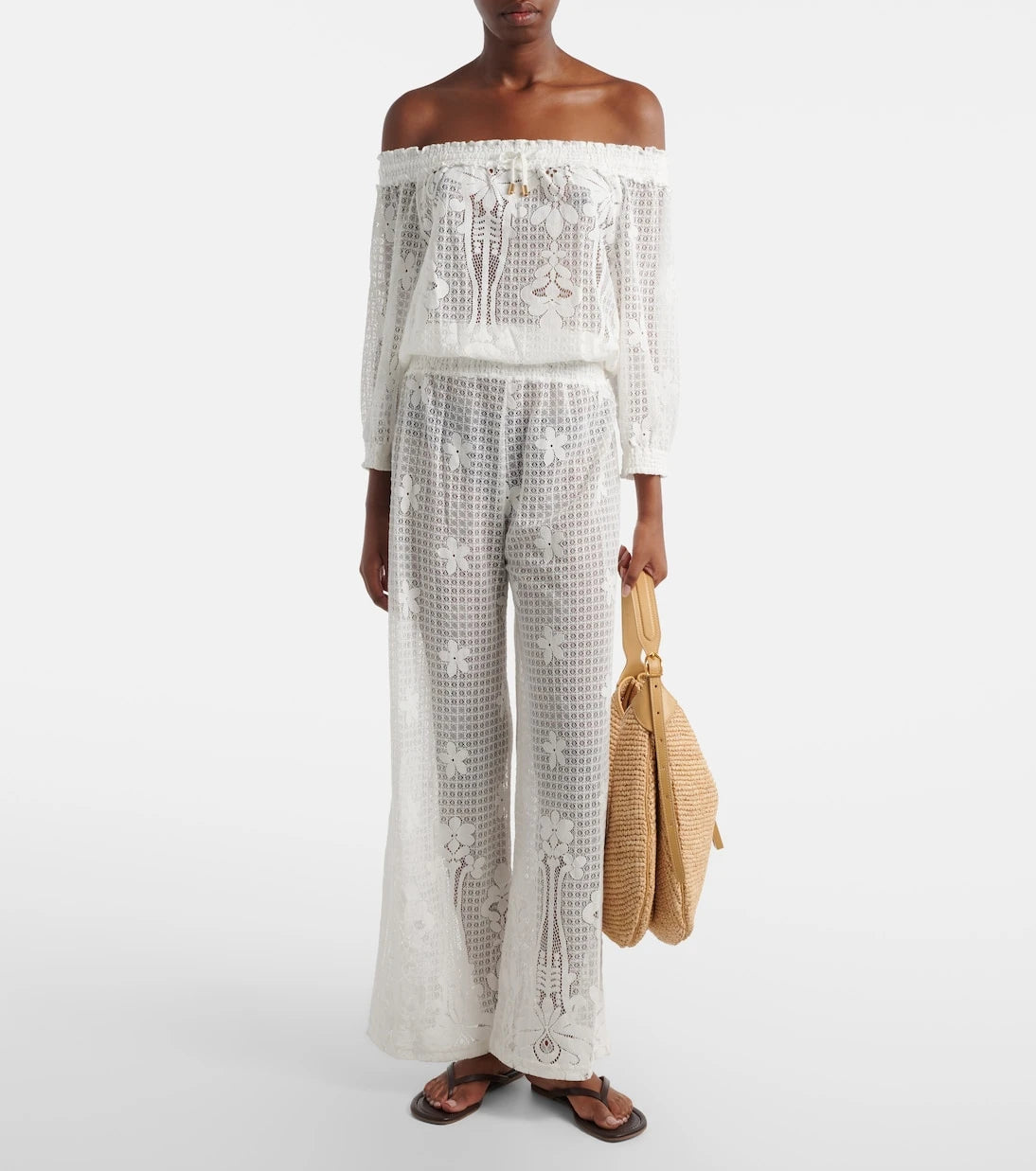 Melissa Odabash - Tully crochet cotton-blend jumpsuit