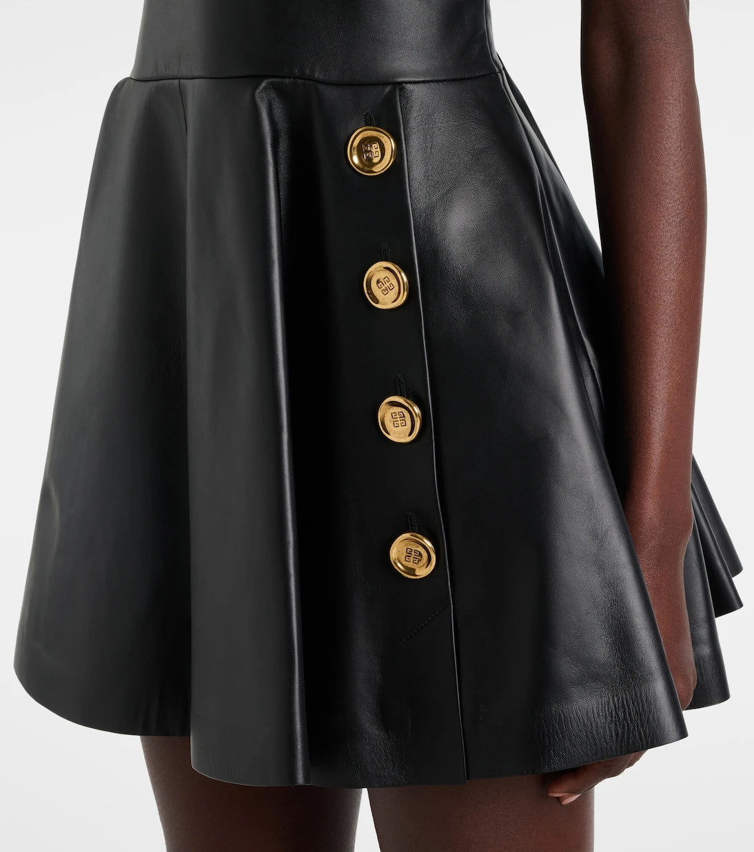 Givenchy - Embellished leather minidress