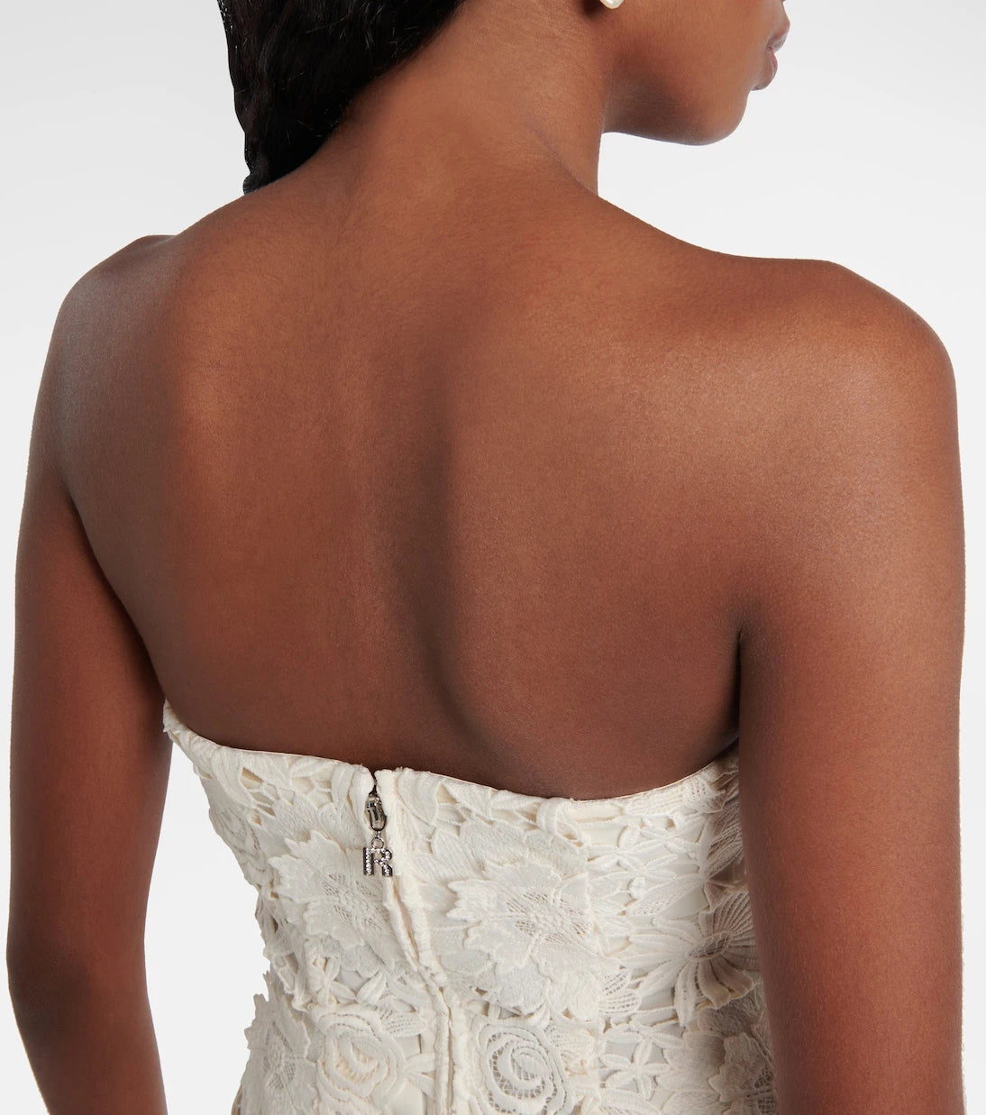 Rotate - Bridal strapless lace midi dress