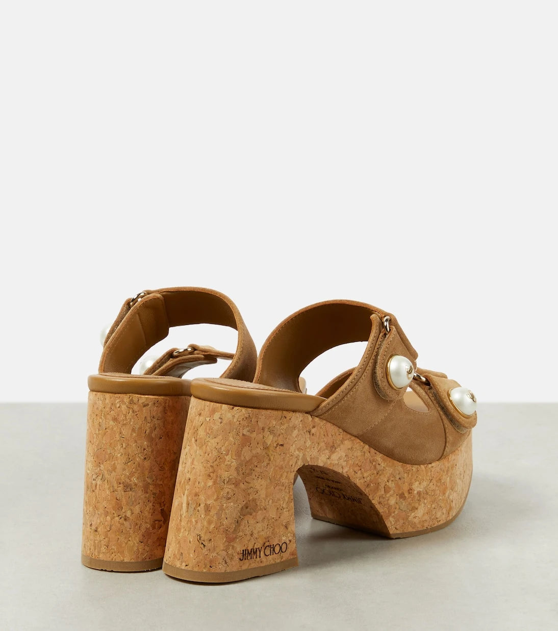 Jimmy Choo - Fayence 95 suede platform mules