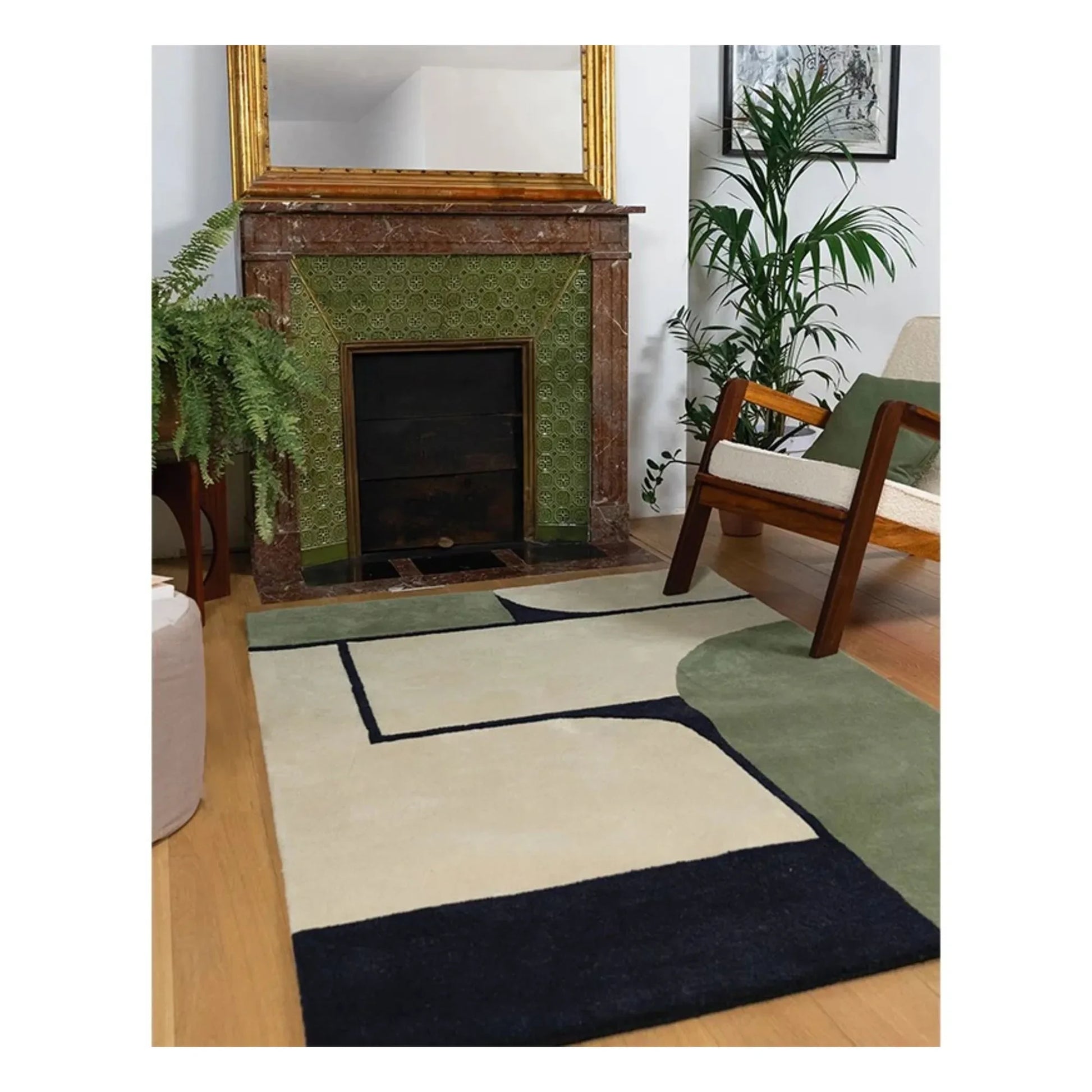 Edito - Strada Hand-Tufted Carpet  | Blue Green