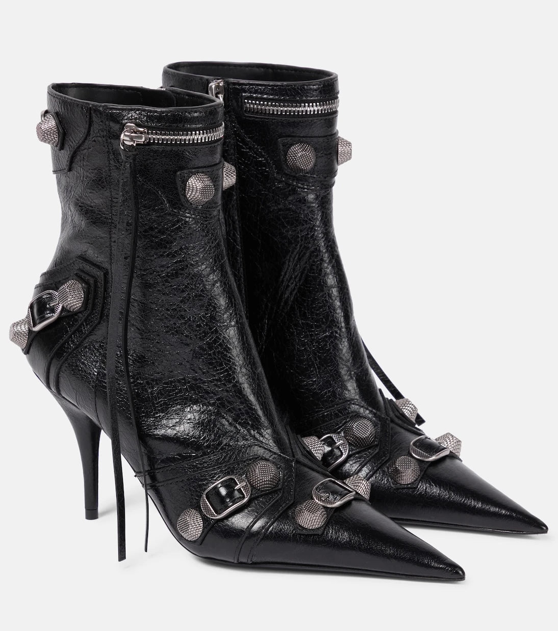Balenciaga - Cagole leather ankle boots