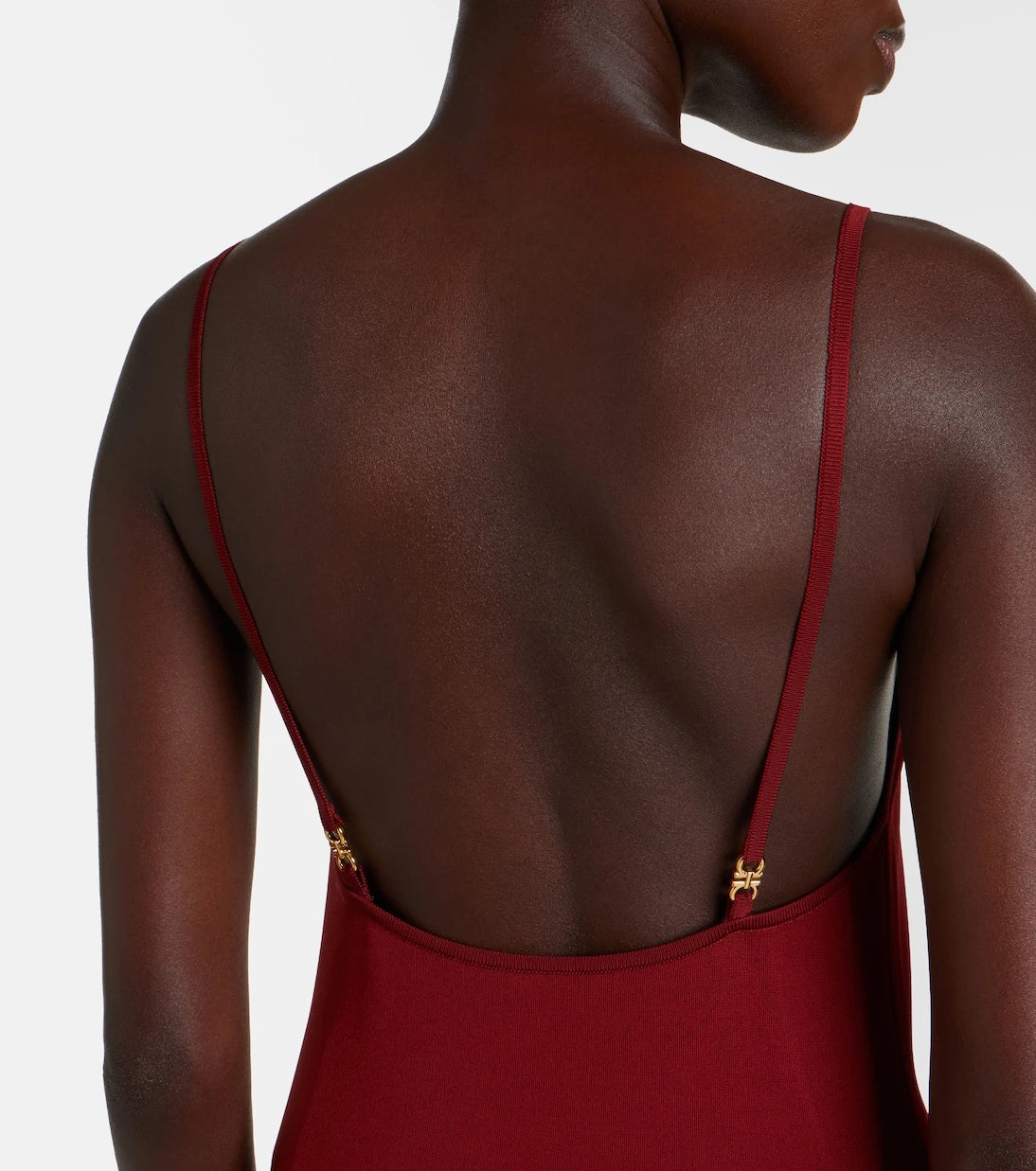 Ferragamo - Ribbed-knit jersey midi dress