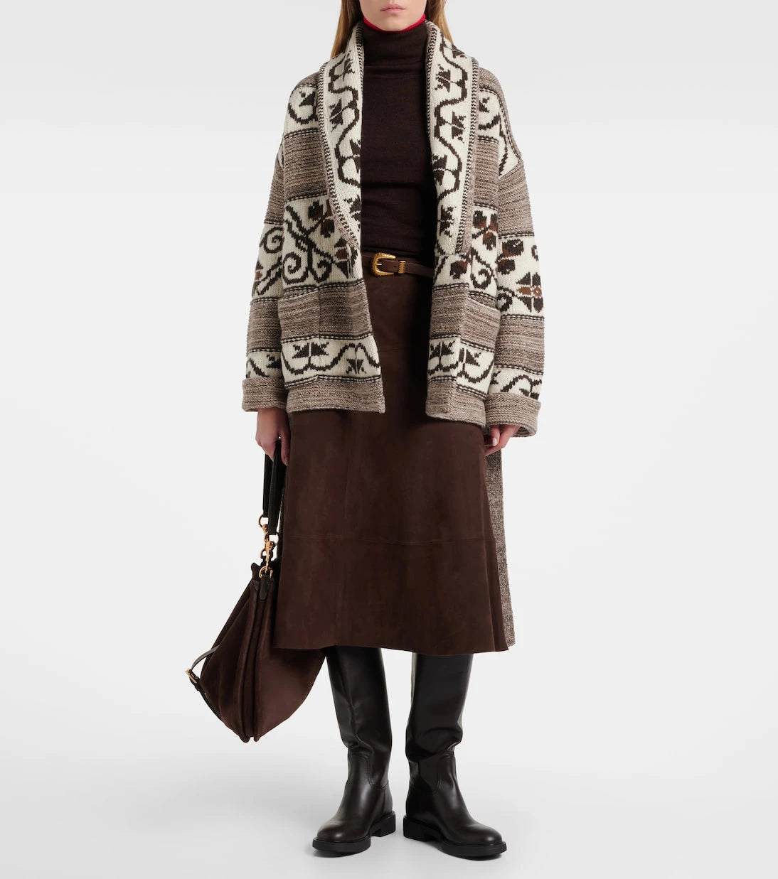 Polo Ralph Lauren - Jacquard wool-blend wrap cardigan
