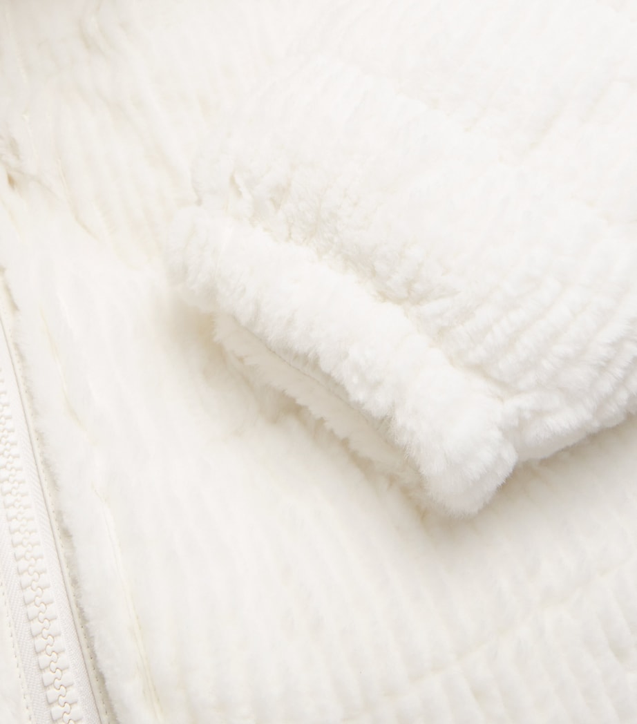 White Reversible Ribbed Lambswool Jacket