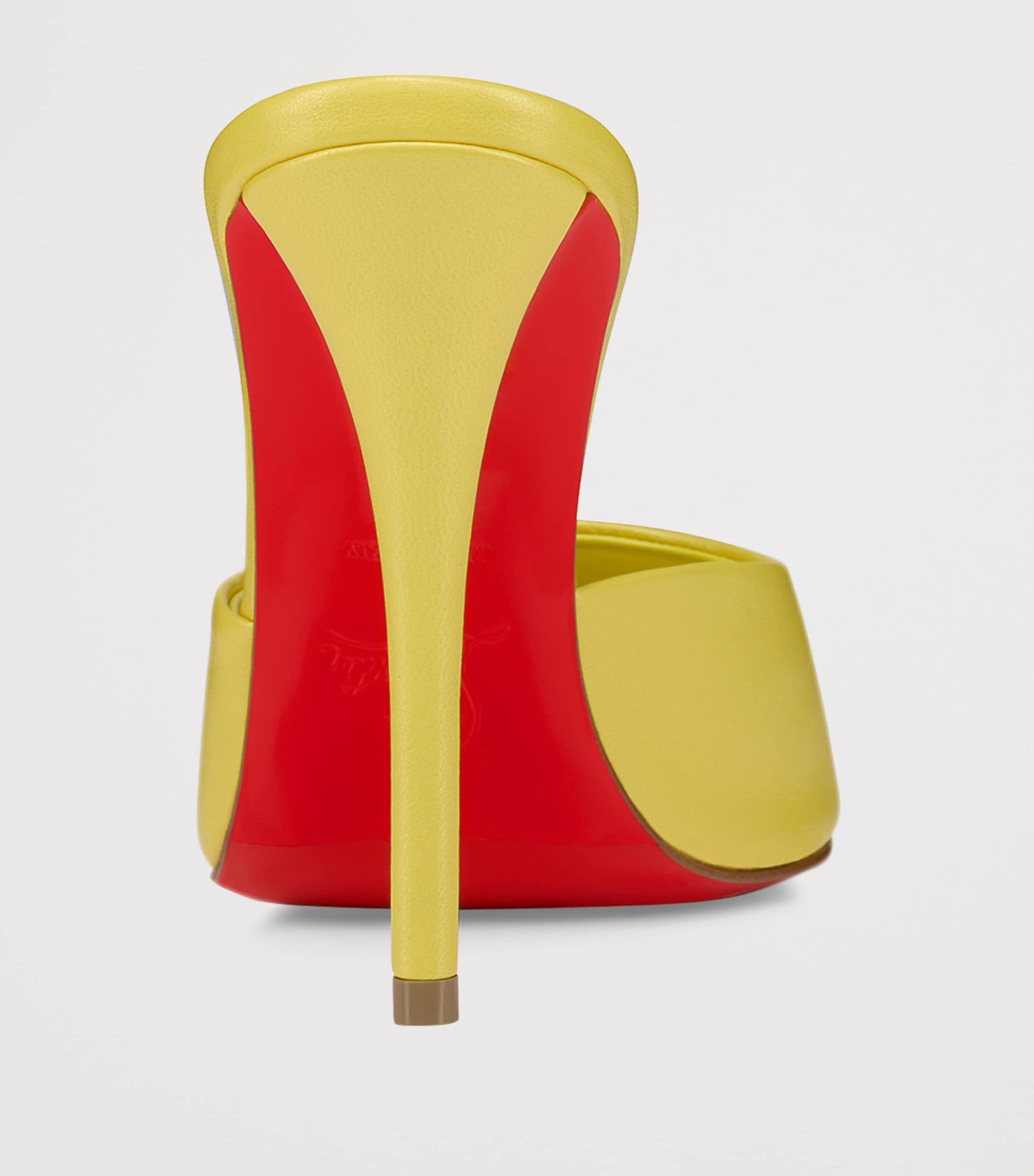 Christian Louboutin Yellow Miss Z Patent Leather Heeled Mules 100