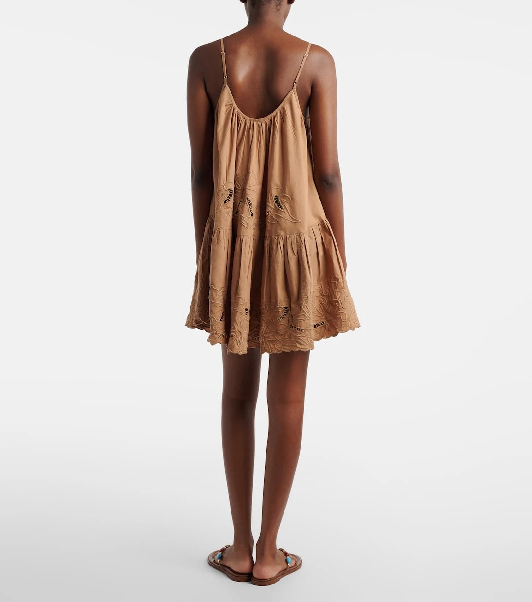 Juliet Dunn - Embroidered cotton minidress