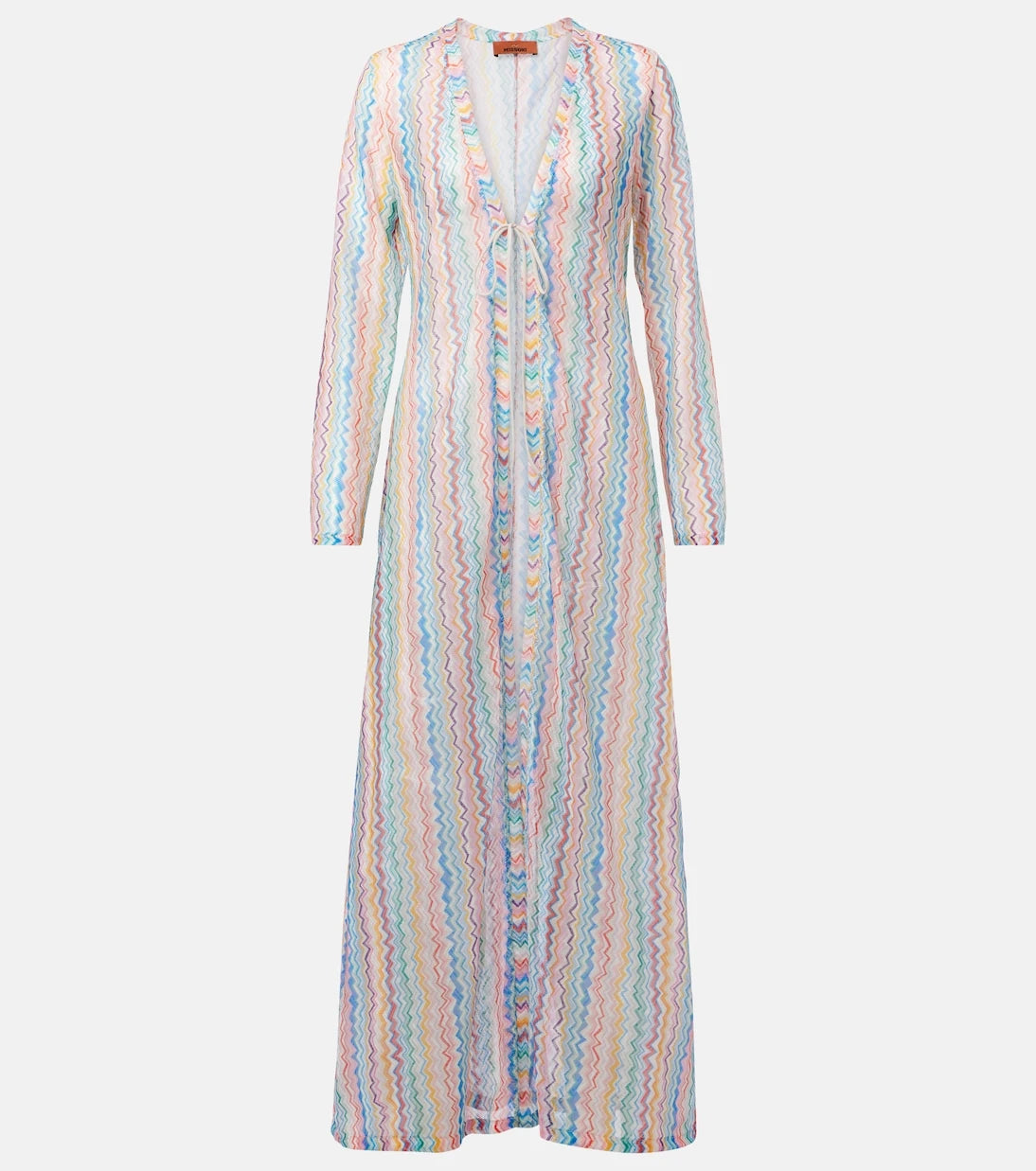 Missoni - Zigzag transparan plaj elbisesi