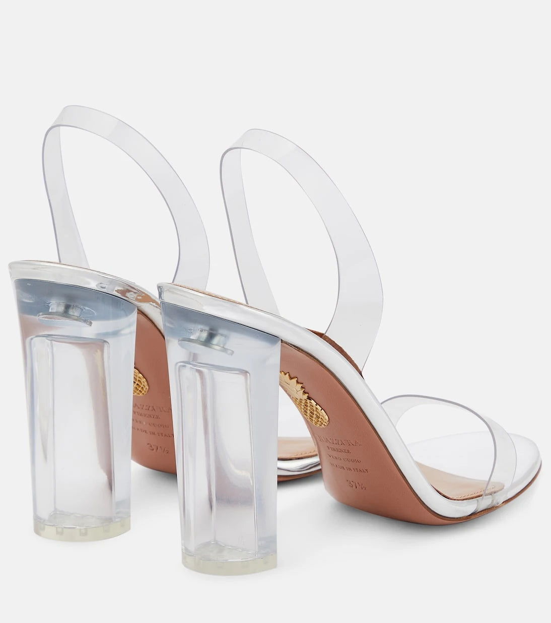 Aquazzura - So Nude 105 PVC slingback sandals