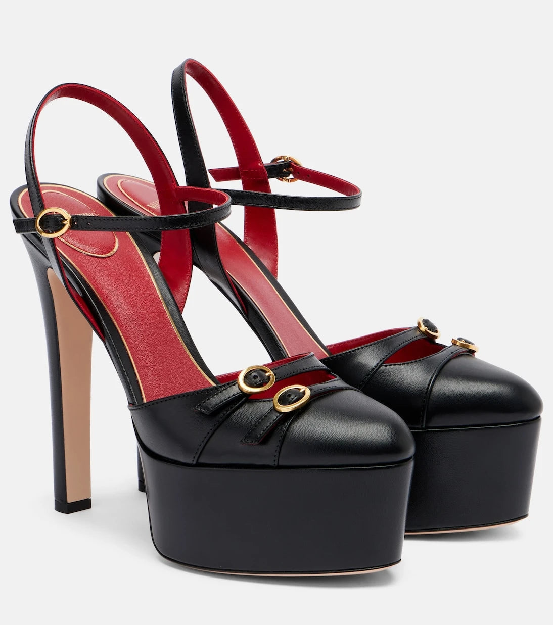 Valentino Garavani - Crasher 145 deri platform topuklu ayakkabılar