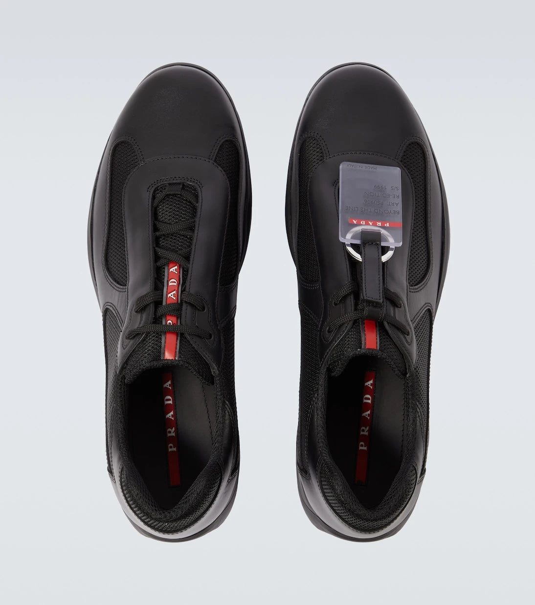 Prada - America's Cup leather-trimmed sneakers