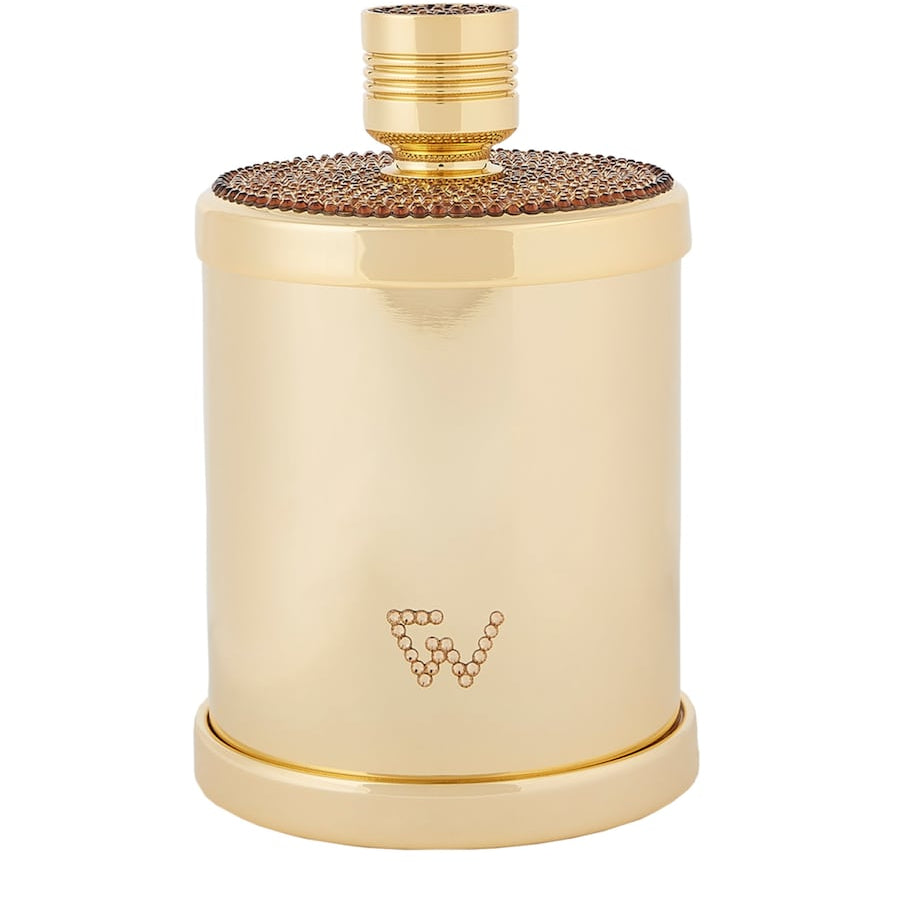 Cylinder Swarovski Crystal Gold-Plated Cotton Bud Jar