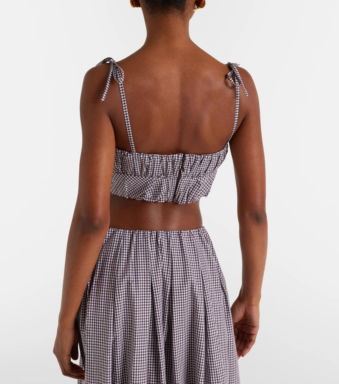 Faithfull - Pelea gingham cotton crop top