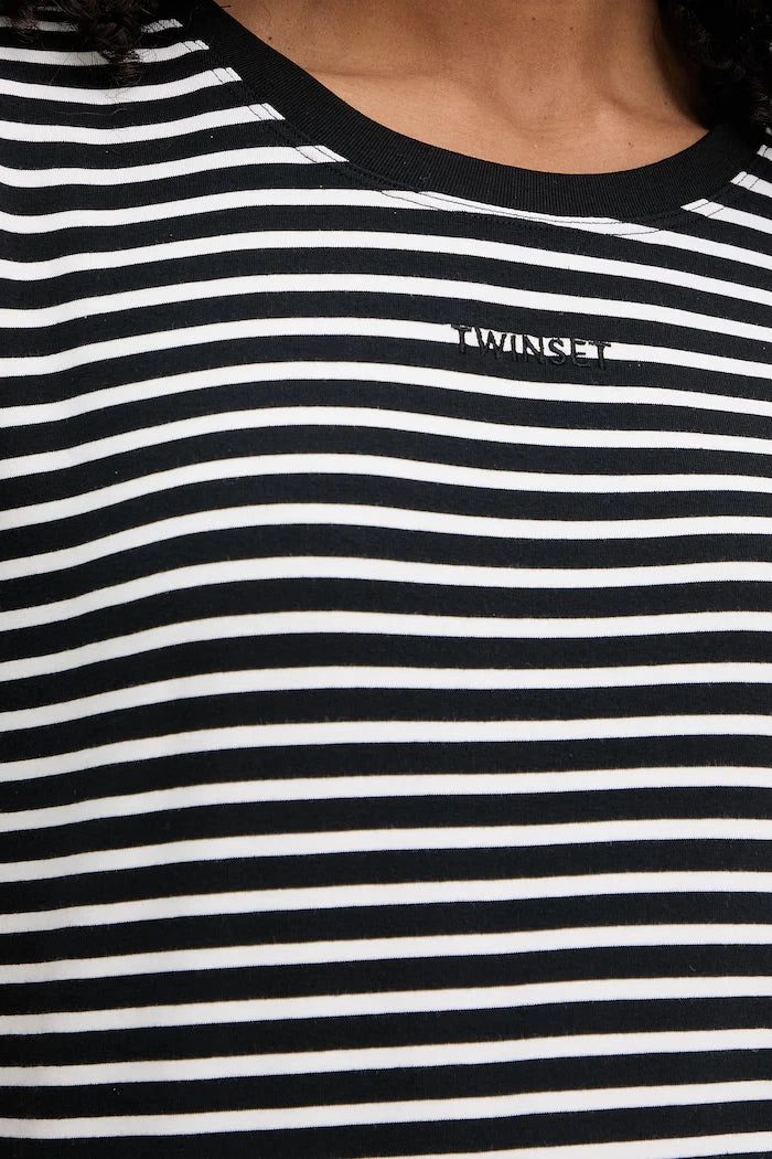 Twinset pamuk ve elastanlı kadın tişörtü