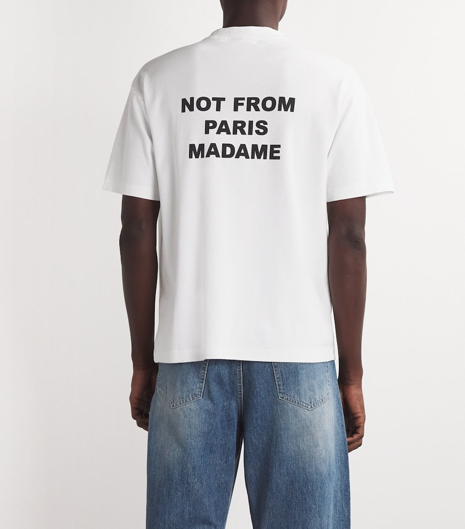 Drôle De Monsieur Cotton Slogan T-Shirt