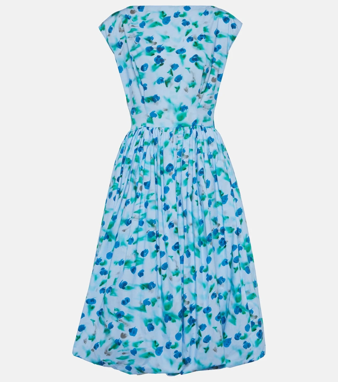 Marni - Floral cotton poplin midi dress