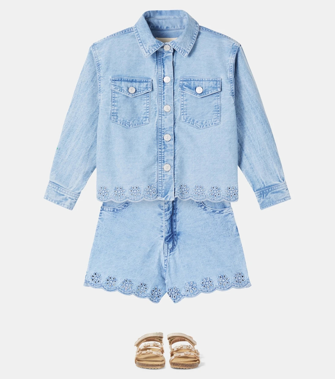 The New Society - Niobe embroidered denim jacket