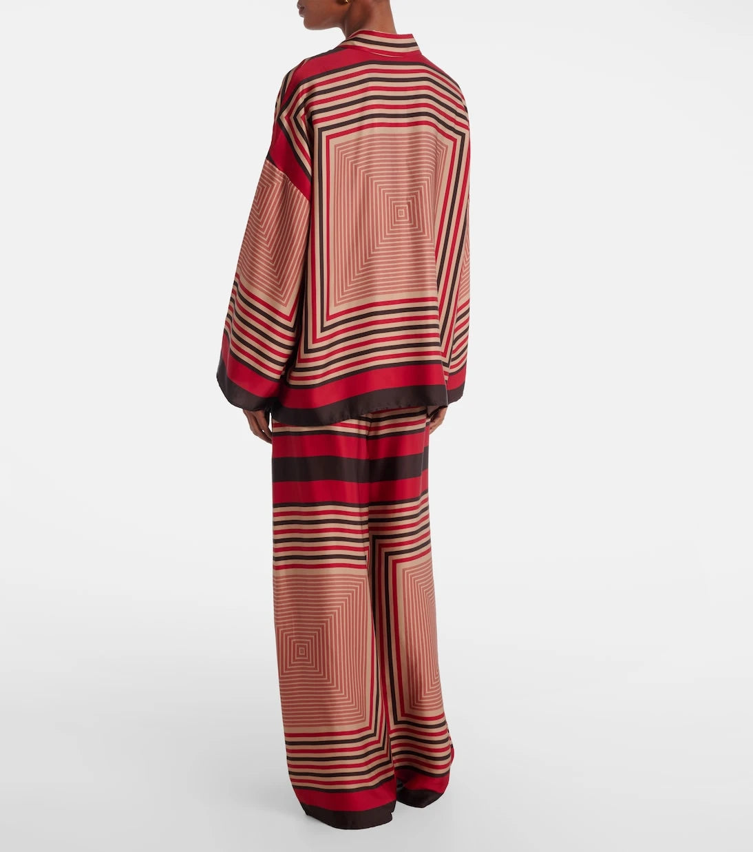 Faithfull - Cora desenli büyük beden gömlek