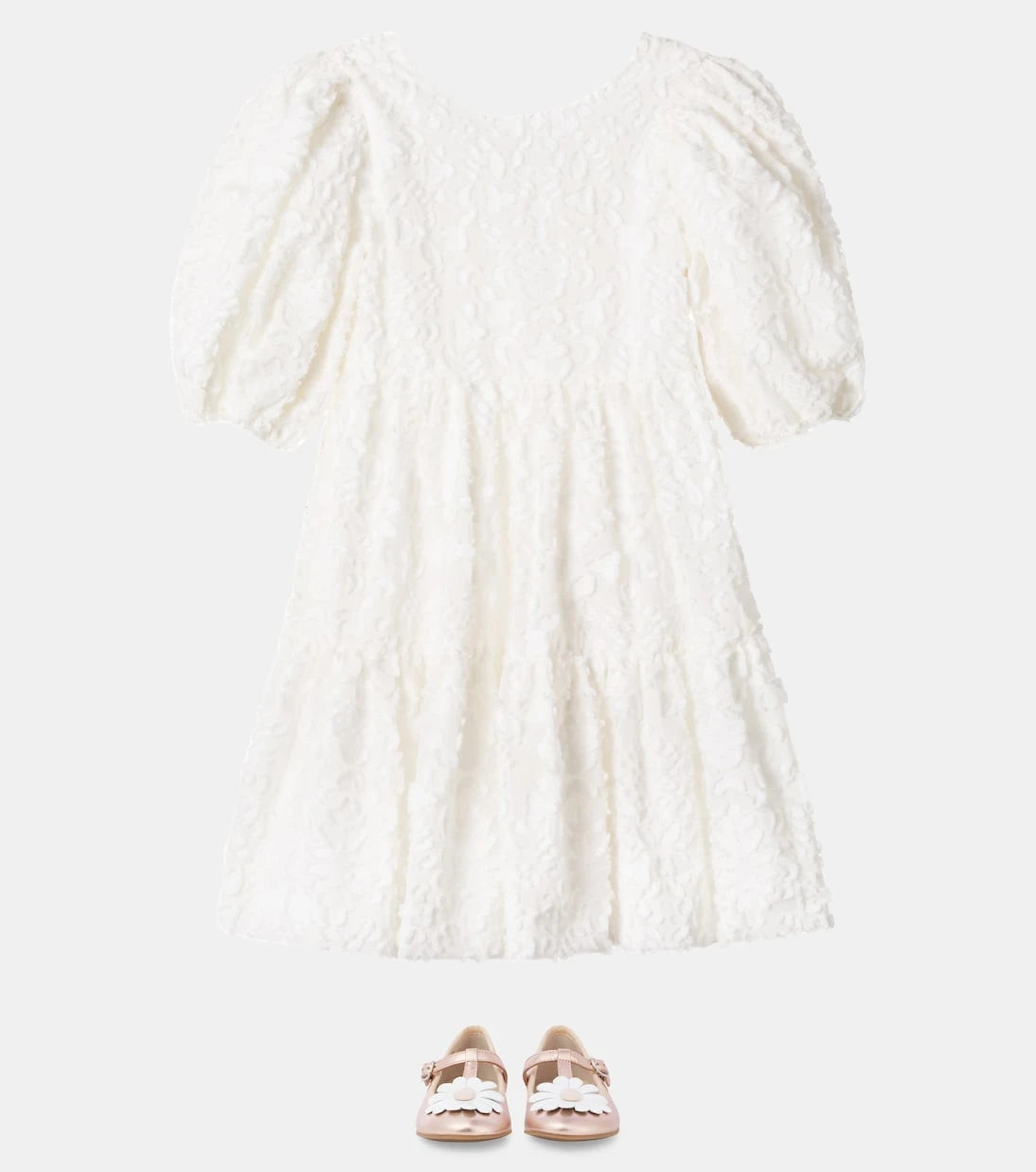Tartine et Chocolat - Embroidered cotton-blend dress