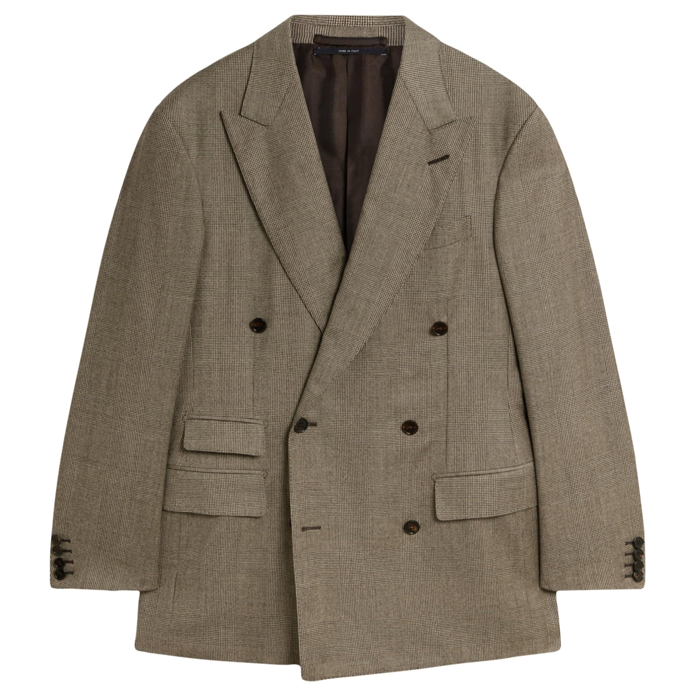 Dunhill Brown Wool Glen Check Bourdon Blazer