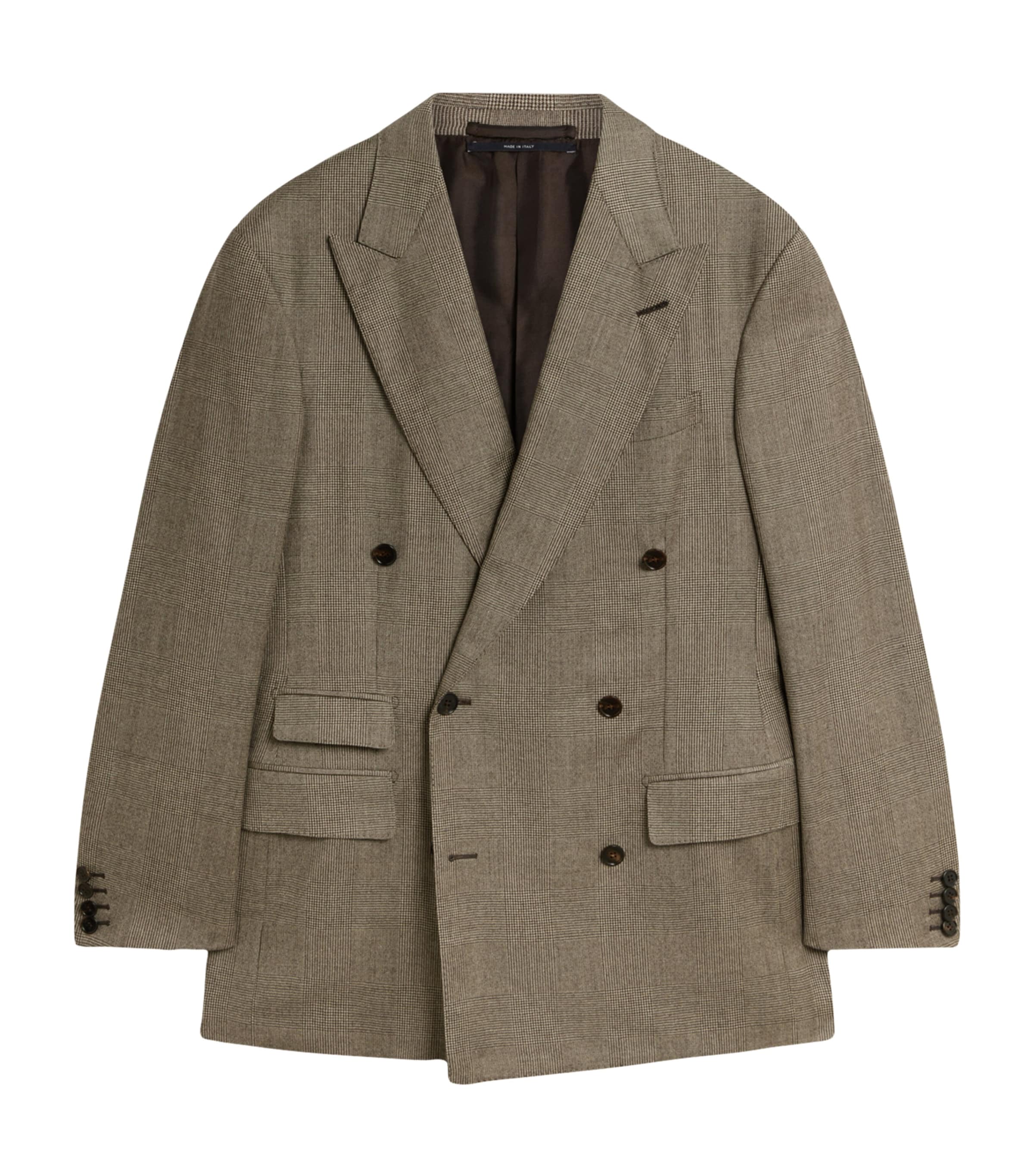 Dunhill Brown Wool Glen Check Bourdon Blazer