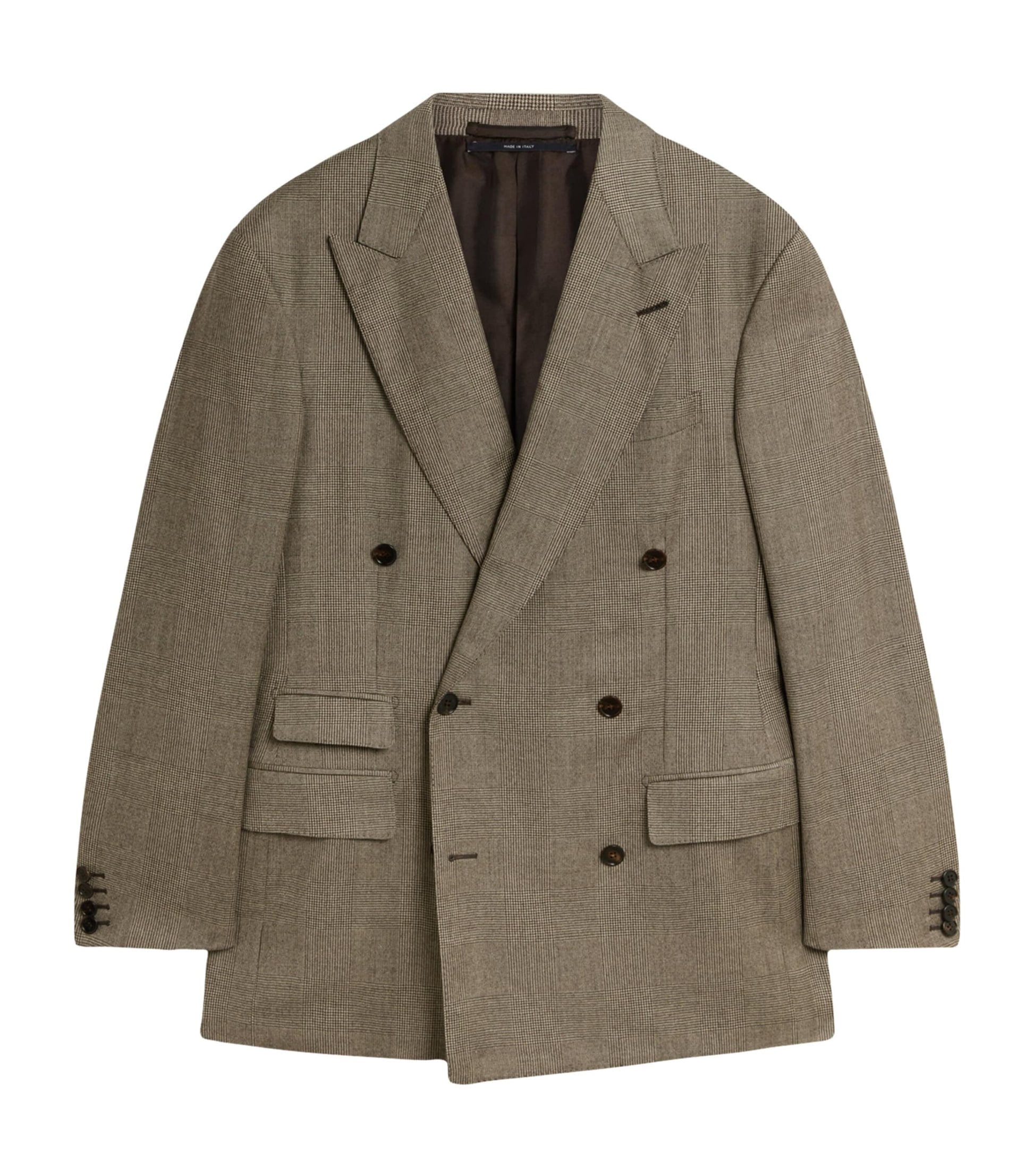 Dunhill Brown Wool Glen Check Bourdon Blazer