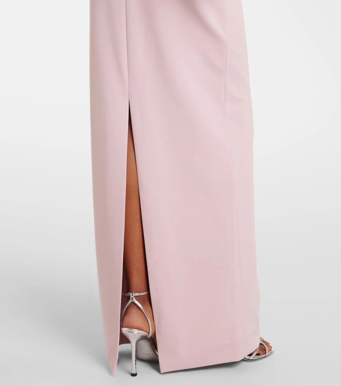Solace London - Floris satin-trimmed off-shoulder gown