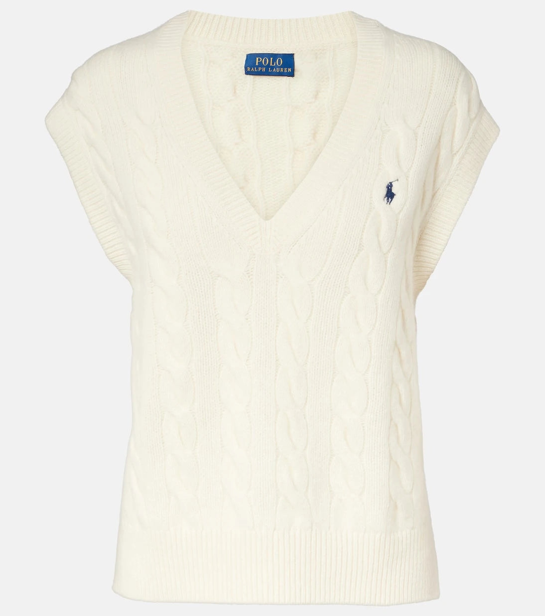 Polo Ralph Lauren - سترة صوف وكشمير محبوكة بنمط الكابل