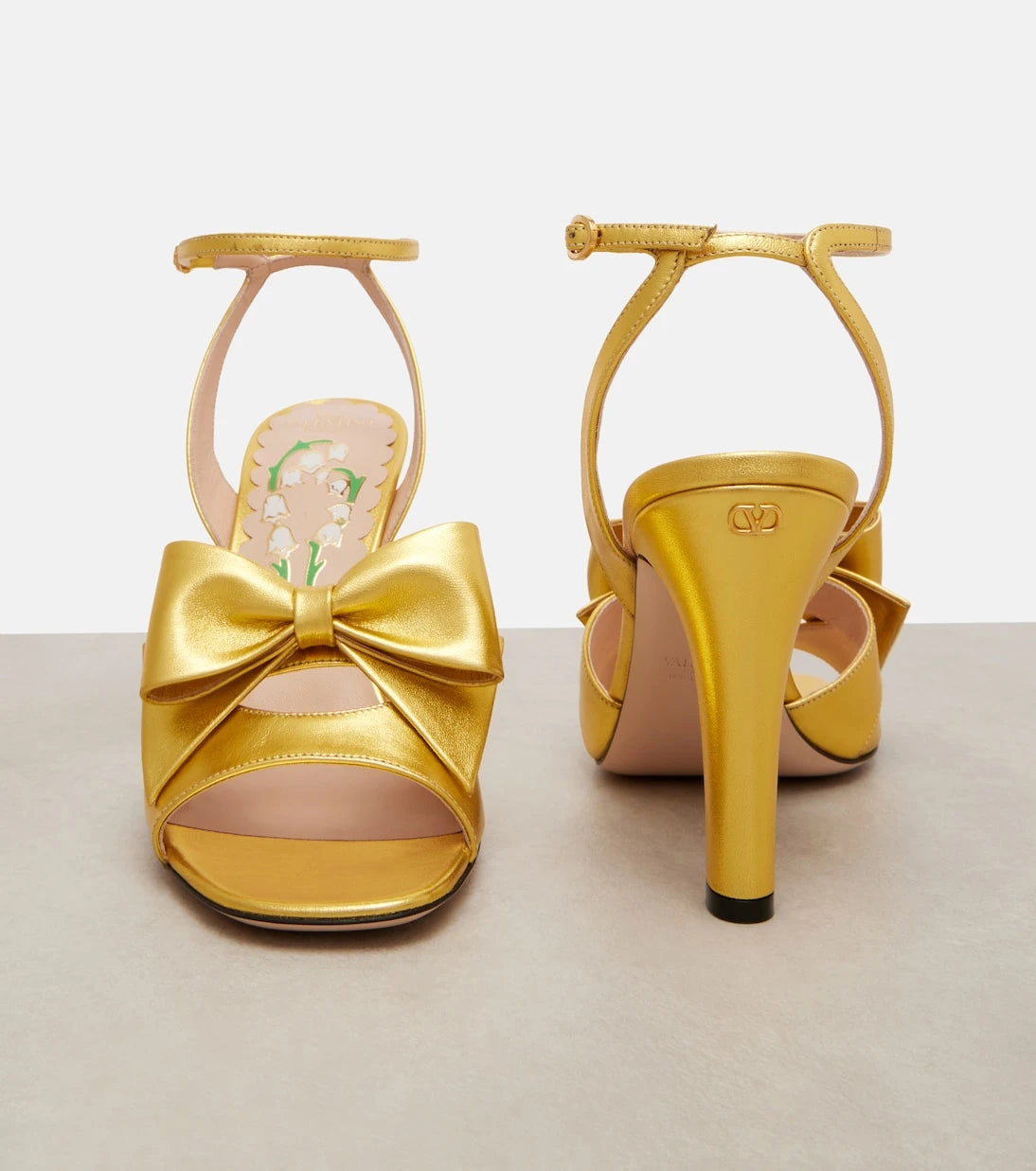 Valentino Garavani - Bowow 95 metallic leather sandals