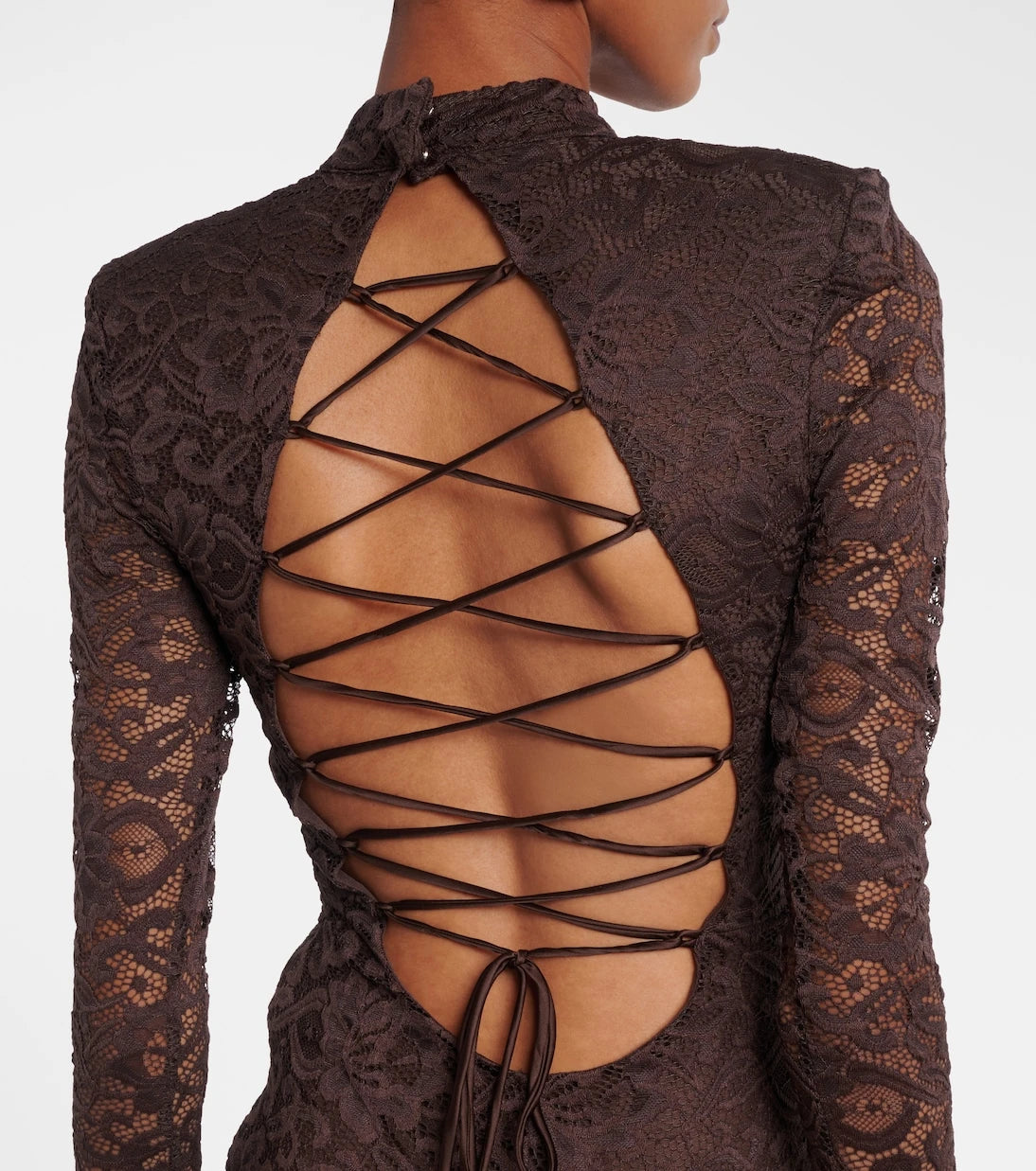 Rotate - Open-back floral lace  gown