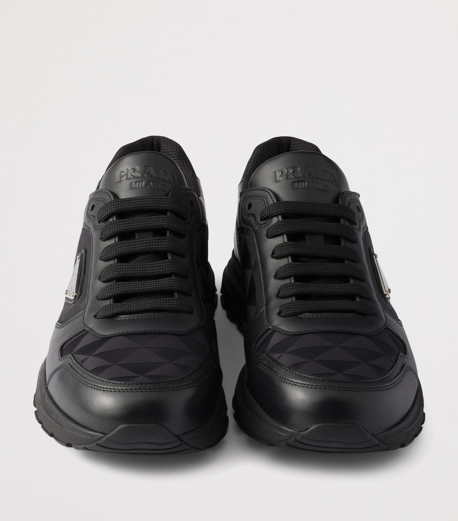 Prada Re-Nylon and Leather Prax 2.0 Low-Top Sneakers