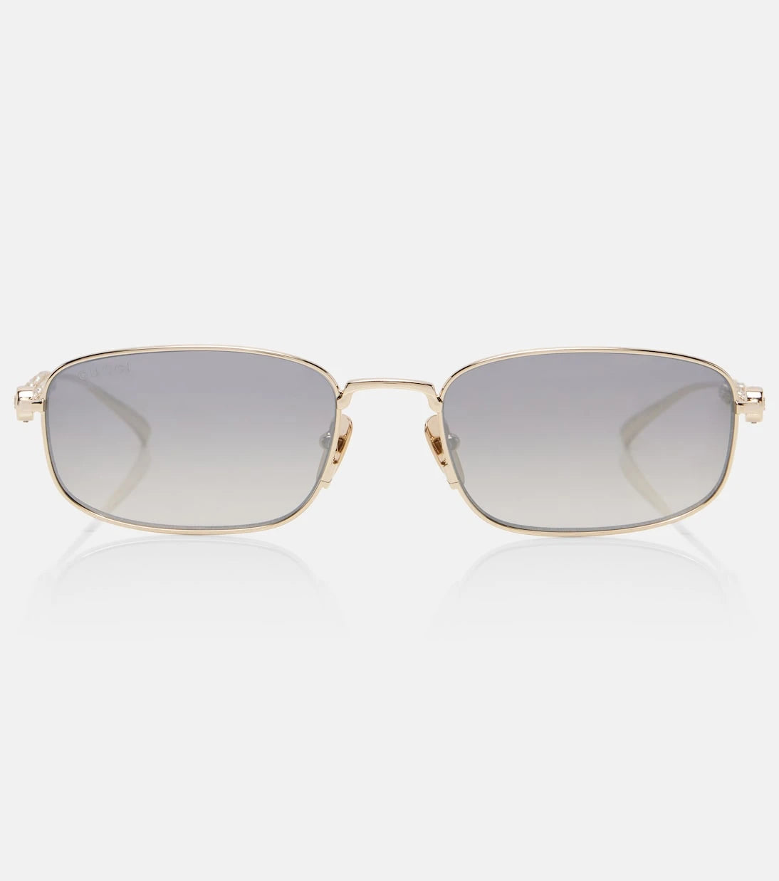 Gucci - Bamboo crystal-embellished rectangular sunglasses