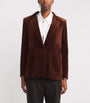 ME+EM Brown Velvet Single-Breasted Blazer
