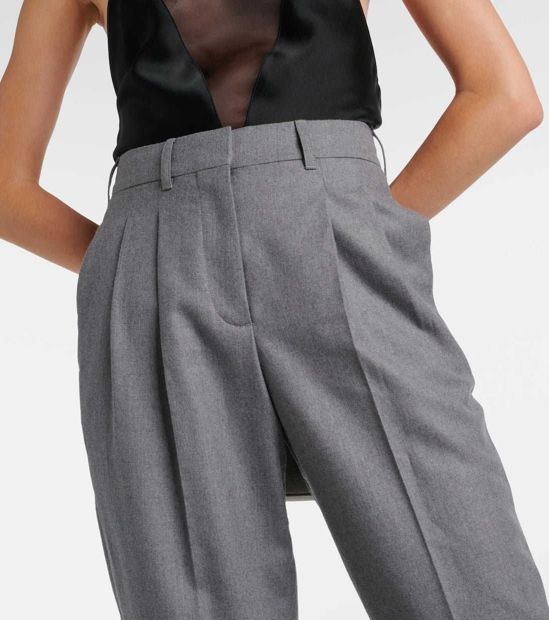 Stella McCartney - Wool flannel straight pants