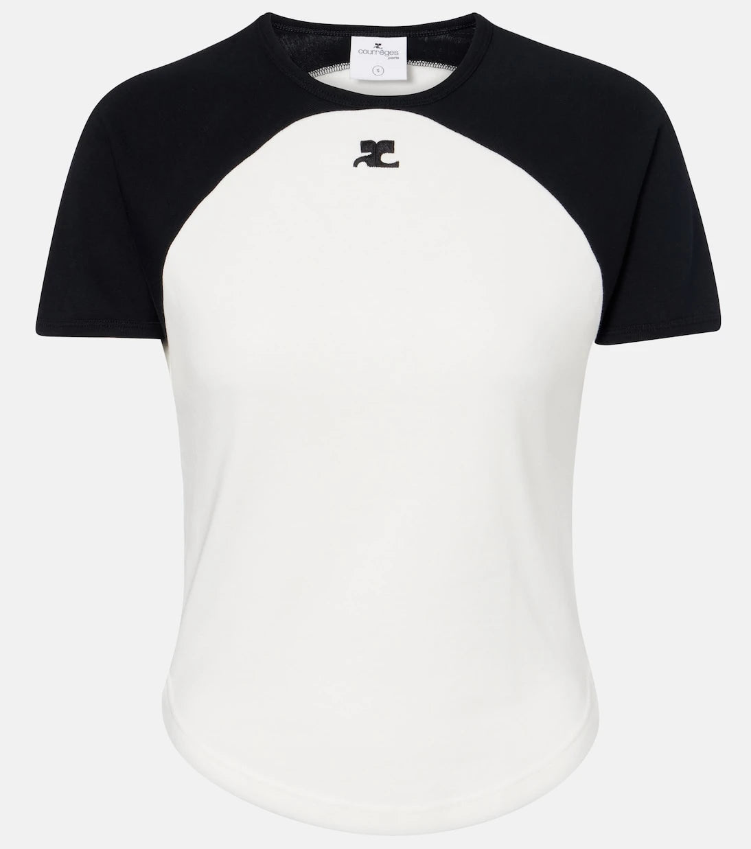 Courrèges - Circle Contrast cotton jersey T-shirt