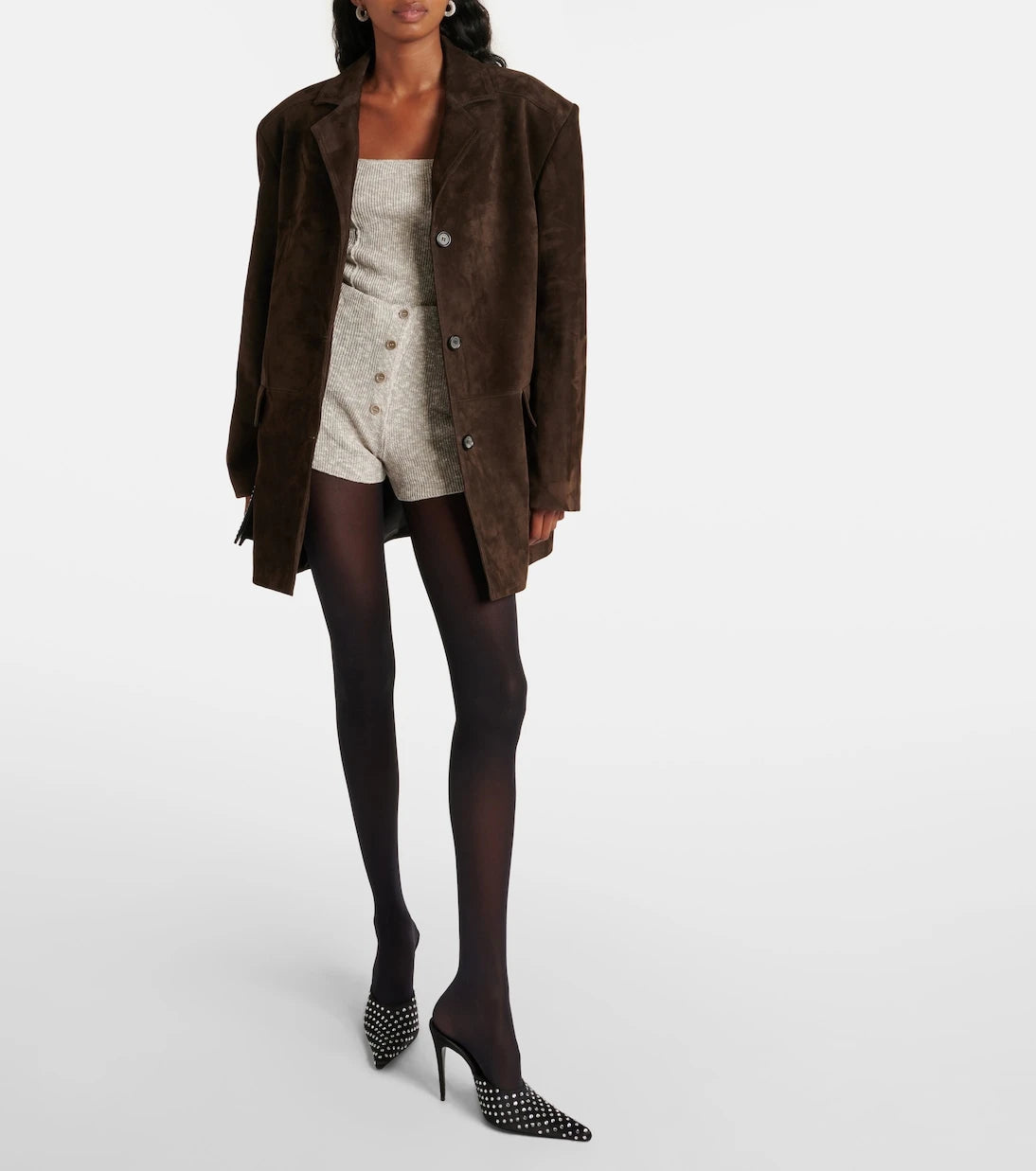 Magda Butrym - Knitted linen and cotton shorts