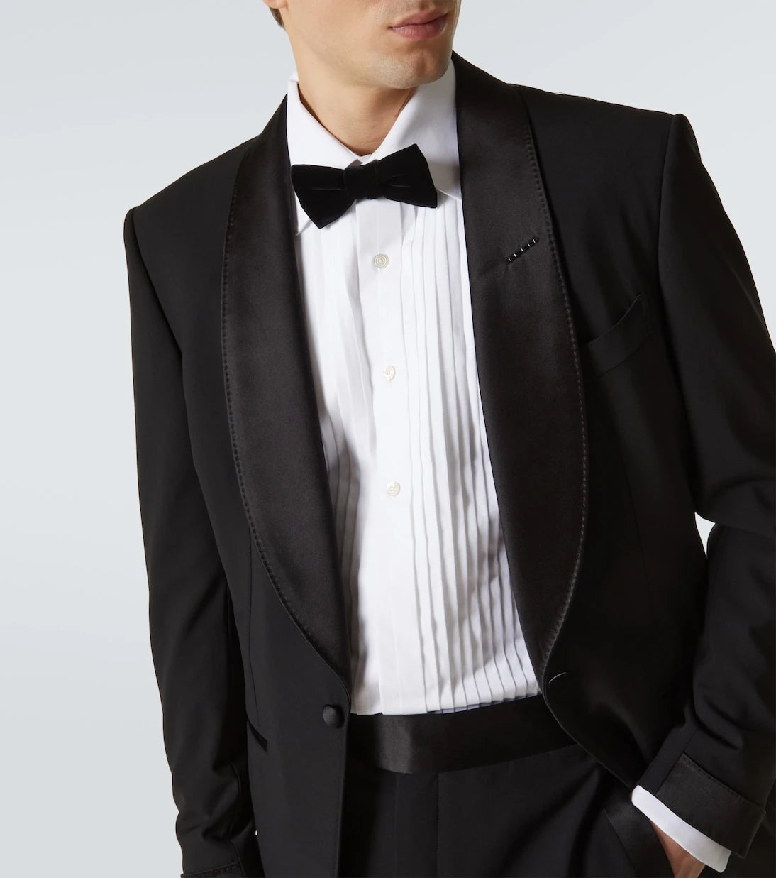 Tom Ford - Cotton voile tuxedo shirt