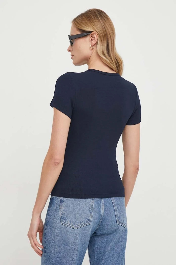 Tommy Jeans kadın pamuklu elastan tişört