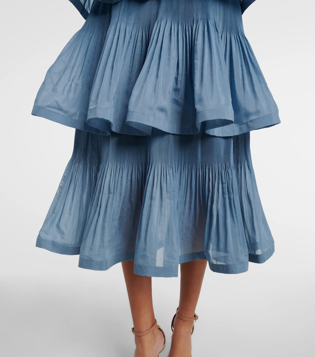 Zimmermann - Ruched tiered bustier dress