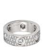 White Gold and Diamond LOVE Ring