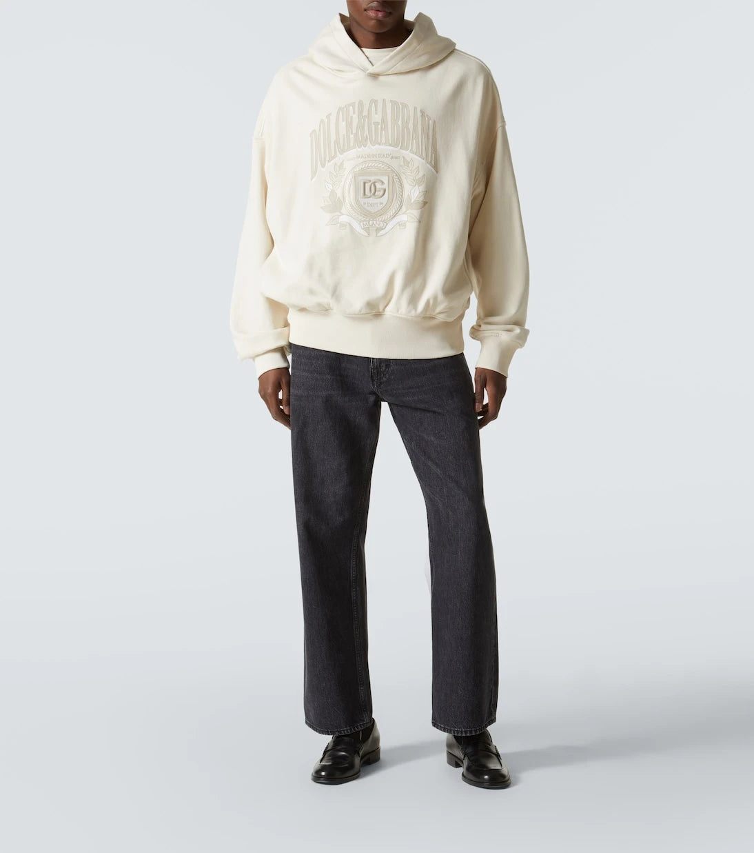 Dolce&Gabbana - Embroidered cotton jersey hoodie