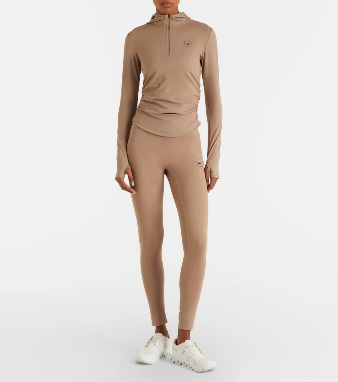 Adidas by Stella McCartney - Logo technical half-zip hoodie