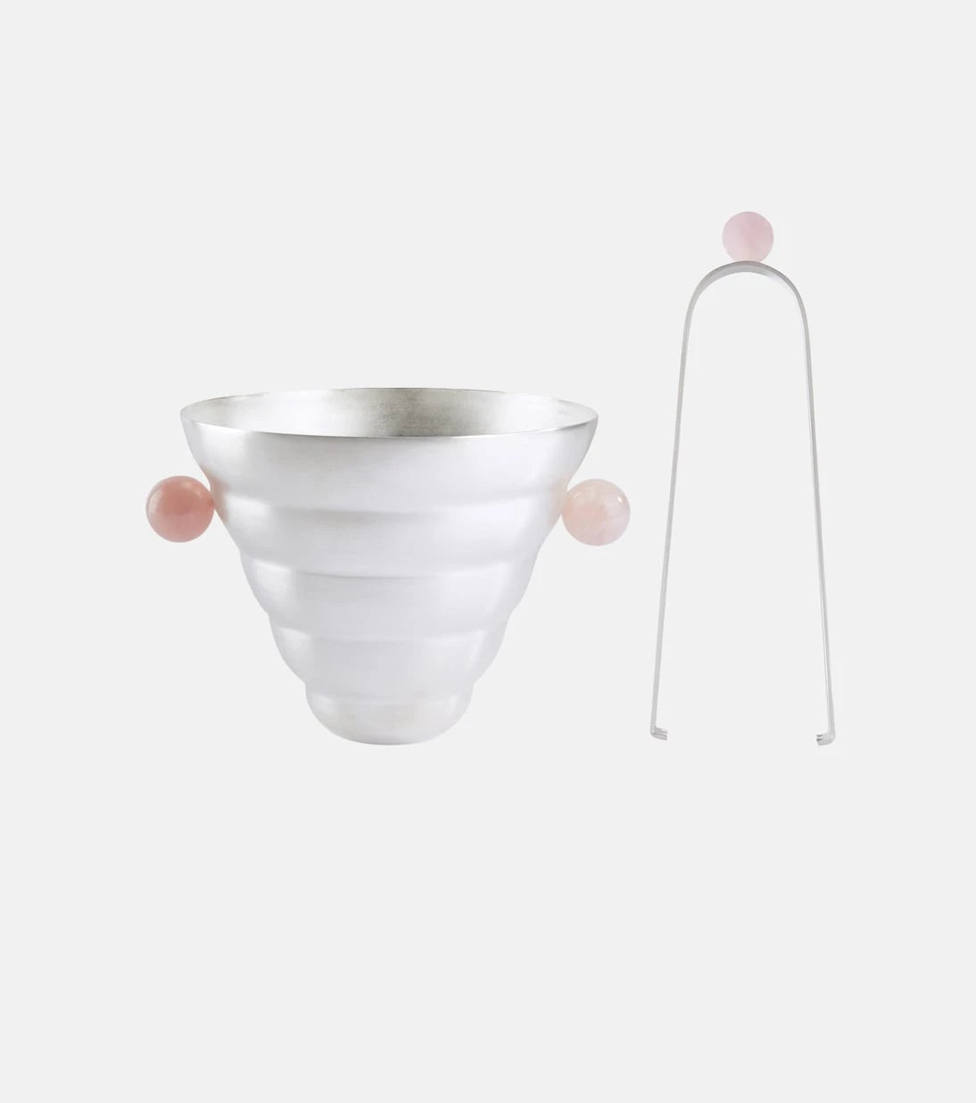 Natalia Criado - Silver-plated ice bucket and tongs set