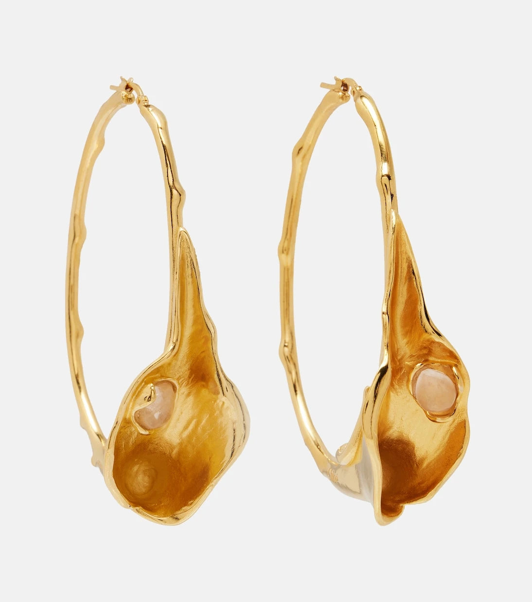 Chloé - Embellished hoop earrings